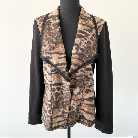 CONRAD  C COLLECTION Tiger Print Wool Blend Jacket - Picture 1 of 15